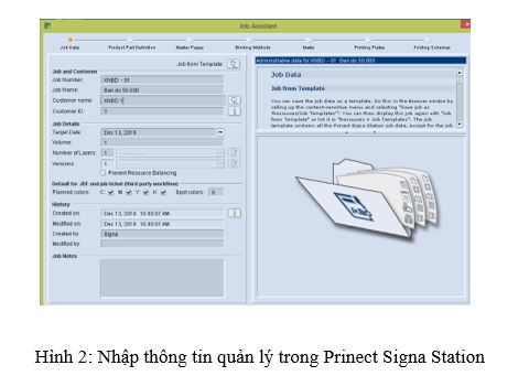 Screenshot of Prinect Signa Station